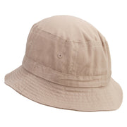 Rain Storm Embroidered Pigment Dyed Bucket Hat - Khaki OSFM