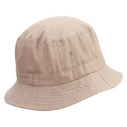 Rain Storm Embroidered Pigment Dyed Bucket Hat - Khaki OSFM