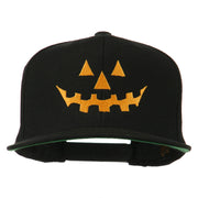 Halloween Pumpkin Face Embroidered Snapback Cap