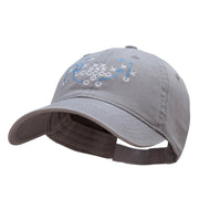 Football Play Embroidered Deluxe Garment Washed Cotton Twill Cap