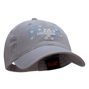 Football Play Embroidered Deluxe Garment Washed Cotton Twill Cap