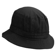 Rain Storm Embroidered Pigment Dyed Bucket Hat - Black OSFM