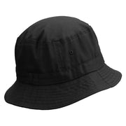 Rain Storm Embroidered Pigment Dyed Bucket Hat - Black OSFM