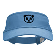 Panda Face Embroidered Cotton Twill Visor