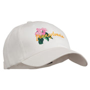 USA State Pennsylvania Flowers Embroidered Cotton Cap