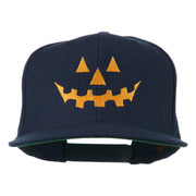 Halloween Pumpkin Face Embroidered Snapback Cap