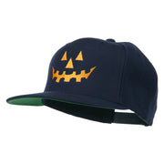 Halloween Pumpkin Face Embroidered Snapback Cap