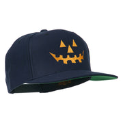 Halloween Pumpkin Face Embroidered Snapback Cap