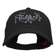 Football Play Embroidered Deluxe Garment Washed Cotton Twill Cap