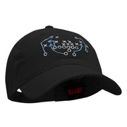 Football Play Embroidered Deluxe Garment Washed Cotton Twill Cap