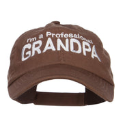 I'm a Professional Grandpa Embroidered Low Cap