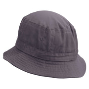 Rain Storm Embroidered Pigment Dyed Bucket Hat - Charcoal OSFM