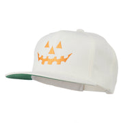 Halloween Pumpkin Face Embroidered Snapback Cap