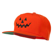 Halloween Pumpkin Face Embroidered Snapback Cap