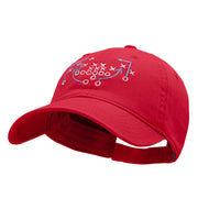 Football Play Embroidered Deluxe Garment Washed Cotton Twill Cap