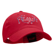 Football Play Embroidered Deluxe Garment Washed Cotton Twill Cap