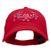 Football Play Embroidered Deluxe Garment Washed Cotton Twill Cap