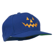 Halloween Pumpkin Face Embroidered Snapback Cap