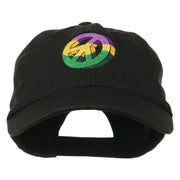 Peace Embroidered Pigment Dyed Cotton Cap