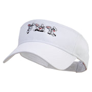 Pizza Man Embroidered Cotton Twill Sun Visor - White OSFM