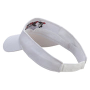 Pizza Man Embroidered Cotton Twill Sun Visor - White OSFM