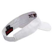 Pizza Man Embroidered Cotton Twill Sun Visor - White OSFM