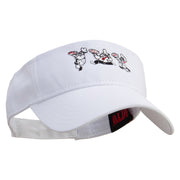 Pizza Man Embroidered Cotton Twill Sun Visor - White OSFM