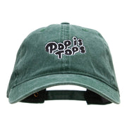 Pop is Tops Embroidered Washed Pigment Dyed Cap