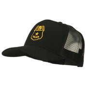 Police Badge Embroidered Mesh Cap