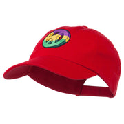 Peace Embroidered Pigment Dyed Cotton Cap