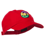 Peace Embroidered Pigment Dyed Cotton Cap