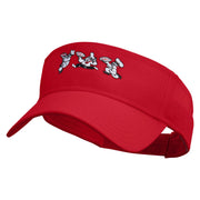 Pizza Man Embroidered Cotton Twill Sun Visor - Red OSFM