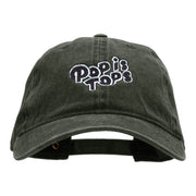 Pop is Tops Embroidered Washed Pigment Dyed Cap