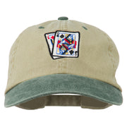 Gaming Pinochle Embroidered Washed Cap