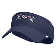 Pizza Man Embroidered Cotton Twill Sun Visor - Navy OSFM