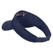 Pizza Man Embroidered Cotton Twill Sun Visor - Navy OSFM