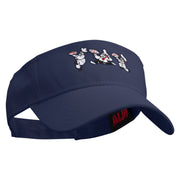 Pizza Man Embroidered Cotton Twill Sun Visor - Navy OSFM