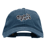 Pop is Tops Embroidered Washed Pigment Dyed Cap