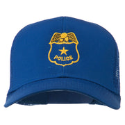 Police Badge Embroidered Mesh Cap