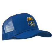 Police Badge Embroidered Mesh Cap