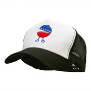 Quirky Patriotic Grill Embroidered PET Spun Mesh Cap