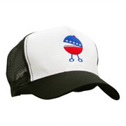 Quirky Patriotic Grill Embroidered PET Spun Mesh Cap