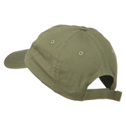 Peace Embroidered Pigment Dyed Cotton Cap