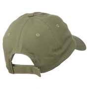 Peace Embroidered Pigment Dyed Cotton Cap