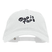 Pop is Tops Embroidered Washed Pigment Dyed Cap