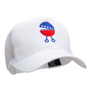 Quirky Patriotic Grill Embroidered PET Spun Mesh Cap