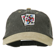 Gaming Pinochle Embroidered Washed Cap