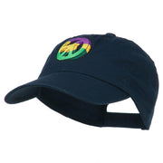 Peace Embroidered Pigment Dyed Cotton Cap