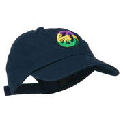 Peace Embroidered Pigment Dyed Cotton Cap