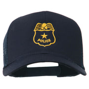 Police Badge Embroidered Mesh Cap